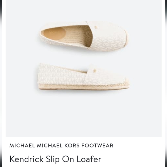 Michael Kors Kendrick Slip On Espadrille Flat Shoes MK Logo Luggage Size 9 - Picture 12 of 12